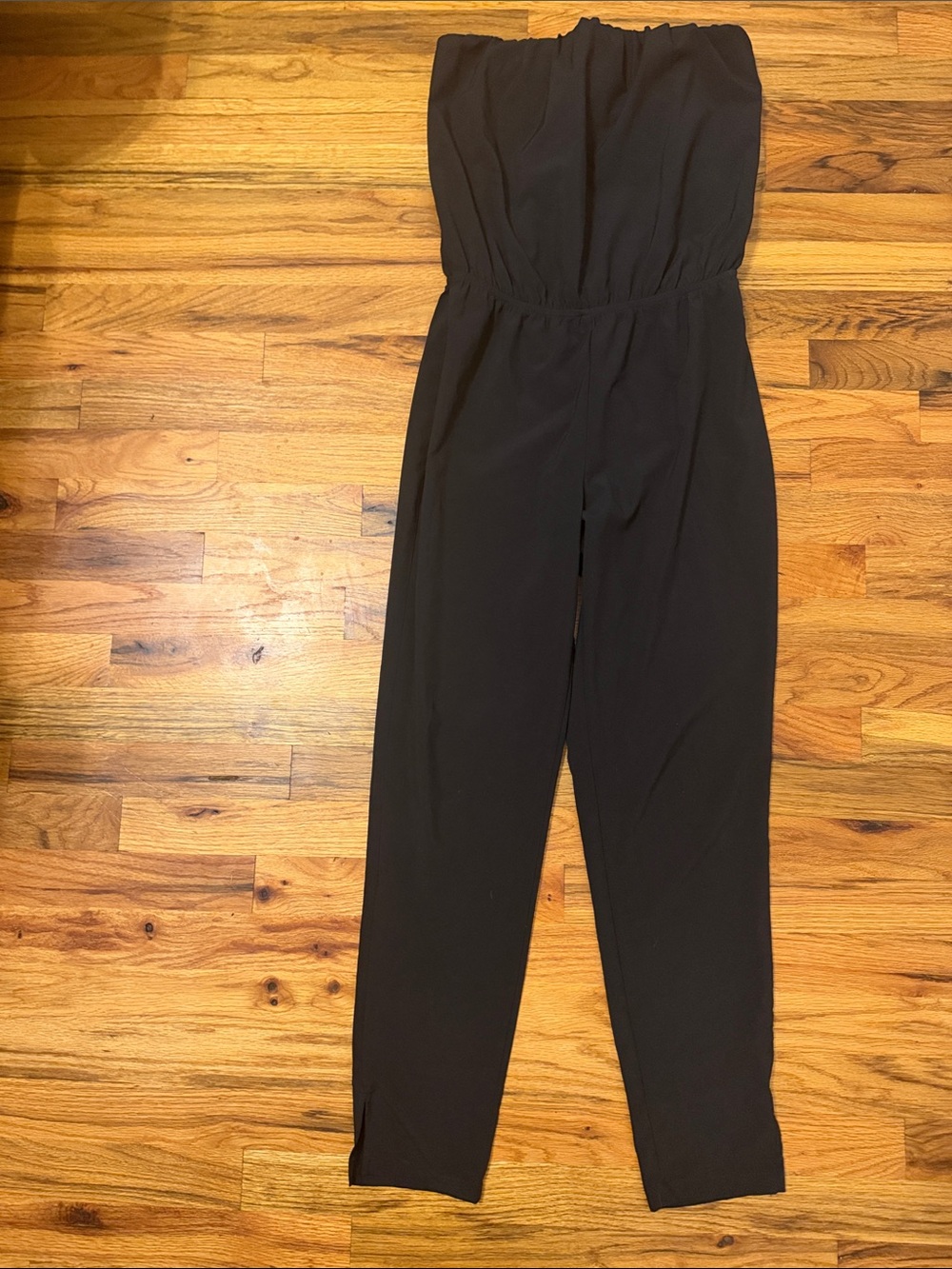 Classic Black Strapless Jumpsuit medium